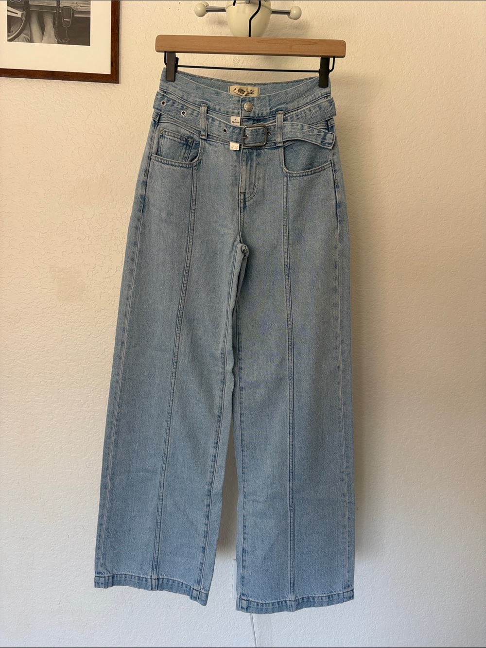 Madewell belted baggy jean